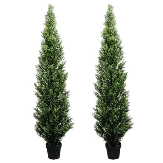 Best garden screening trees 6 Foot Pre-Potted Artificial Cedar Trees