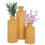 Photo Gallery creative scents harmony, set di 3 vasi decorativi adatti per erba della pampa e fiori secchi e freschi, per tavolo, mensola, soggiorno, cucina Photo Gallery creative scents harmony, set di 3 vasi decorativi adatti per erba della pampa e fiori secchi e freschi, per tavolo, mensola, soggiorno, cucina