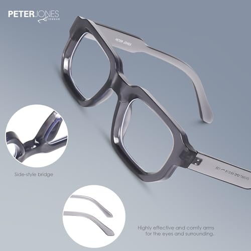 Image of Peter Jones I Zero Power Blue Cut Computer Glasses I Gaming Glasses I UV Protected & Blocks Harmful Rays I Men & Women I Medium Broad Style I AG3887