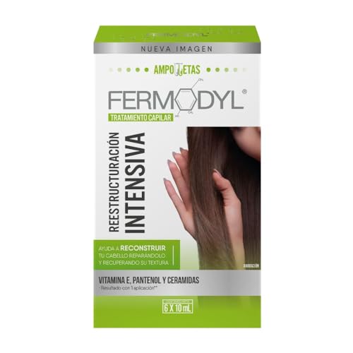 FERMODYL - Reestructuracion intensiva. Con vitamina E, pantenol y ceramidas. Tratamiento capilar de 6 ampolletas de 10ml