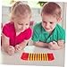 Toddmomy Ratchet Noise Maker Plastic Castanets for Boy Girl Ergonomic Hand Percussion Instrument Creative Musical Toy for Early Education and Rhythm Play Bright Red Design