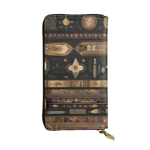 Leather Wallet - Stylish and Durable Wallet for Women with Multiple Compartments and Zipper Design Bohemian style Picture