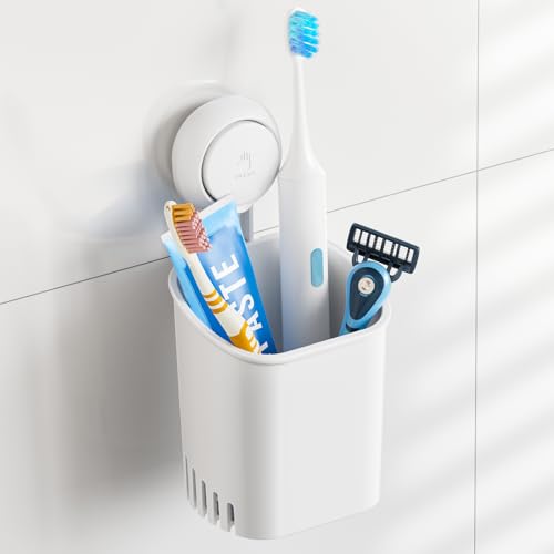 TAILI Support de Brosse à Dents à Ventouse, Charge Maximale de 3 KG, Installation en 1 Seconde, Réutilisable, étanche, Support de Rasoir à Dentifrice en...