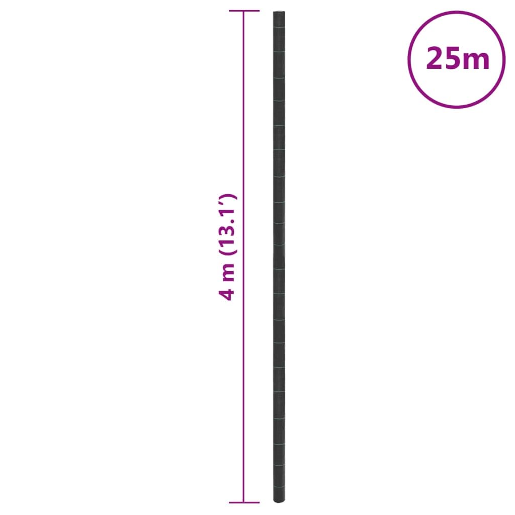 Unkrautvlies Gartenvlies Schwarz 4 x 25 m, 60 g m² PP Geotextil Bodenabdeckung für Beetweg Terrassen Rasenpflege Unkrautschutz