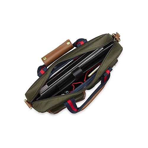Image of Tommy Hilfiger Unisex-Adult Franklin Professional New Polyester 15 Inch Laptop Bag Business Case Olive (8903496164596)