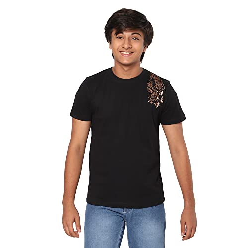 Image of TeenTrums Teenagers Boys Tshirt 100% Cotton Casual Wear Round Neck Half Sleeve Cool Graphic Printed T-Shirt for Boys