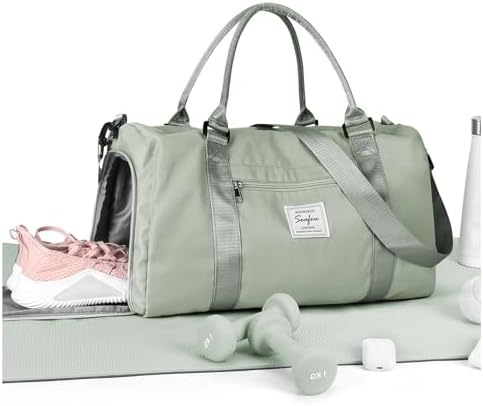 Gym Bag Womens,Travel Duffel Carry on Bag Sport Tote Bag Weekend ...