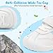Scurtain Baby Shoes Boy Girl First Walking Shoe Infant Crib Breathable Sneakers Lightweight Barefoot Walking Shoes for Babies Toddler White Shoes Size 12-18 Months