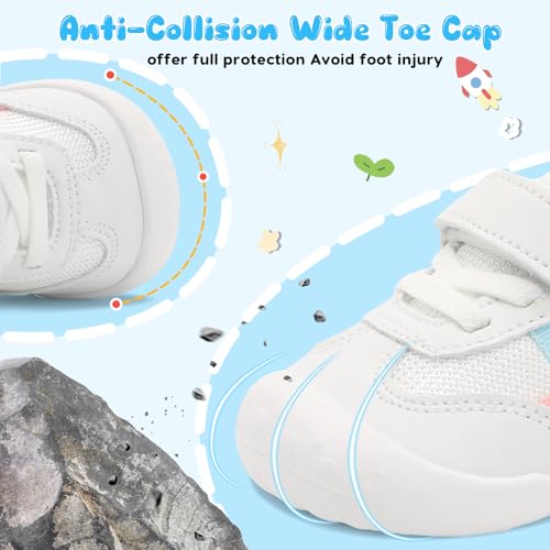 Image of Scurtain Baby Shoes Boy Girl First Walking Shoe Infant Crib Breathable Sneakers Lightweight Barefoot Shoes for Babies