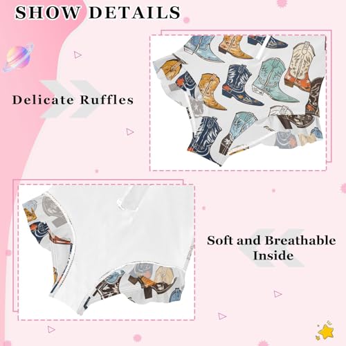 Girls One Piece Swimsuits Long Sleeve Swimsuit Zipper Bathing Suits Cowboy Boots4