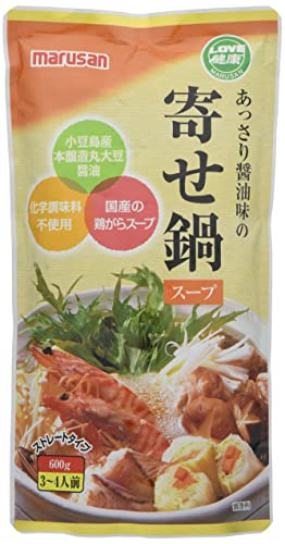 [マルサンアイ] 鍋スープ あっさり醤油味の寄せ鍋スープ 600g (３～４人前)×3のサムネイル