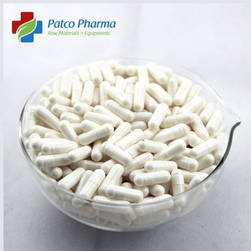 Image of Patco Pharma Empty Hard Gelatin Pill Capsules, Size 00, White, 500 Pack
