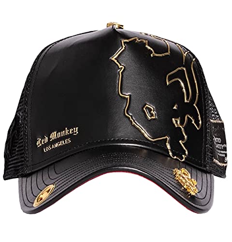 Red Monkey Outline Monkey RM1347 Unisex Limited Edition Mesh Trucker Hat Cap | 2-Colors (Black)