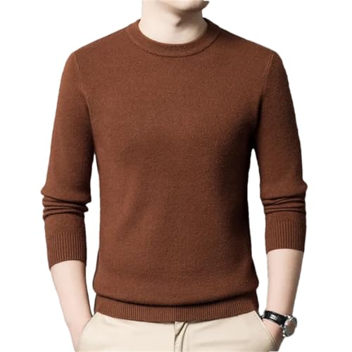 Autumn and Winter Men's Warm Crew Neck Pullover Sweater Fashion Casual Thick Woolen Sweater