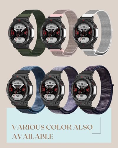 Image of YODI Strap Band Compatible with Amazfit T-Rex 2 Smartwatch Only Soft Silicone | Nylon | Chain | Leather Watch Straps with Installation Adjuster Tool For Amazfit TRex 2