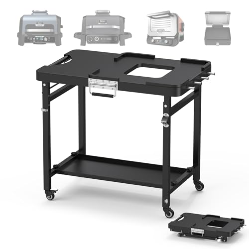 SafBbcue Grill Table for Ninja, Grill Stand for Ninja Woodfire