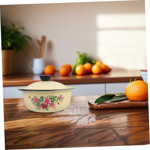 DECHOUS Classic Enamel Mixing Bowl con Tapa Retro miniatura 4