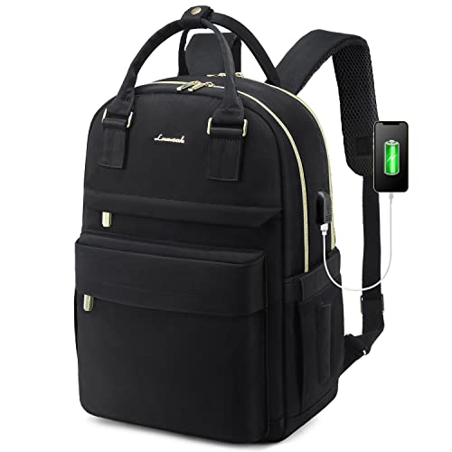 Image of LOVEVOOK Laptop Backpack for Women 15.6 Inch Laptop Bag with USB Port, Fashion Waterproof Backpacks Teacher Nurse Stylish Travel Bags Vintage Daypacks Bookbag for College School Work