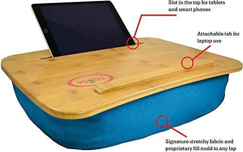 image for Yogibo Traybo 2.0 Lap Desk, Bamboo Top Lap Desk With Pillow for Laptop