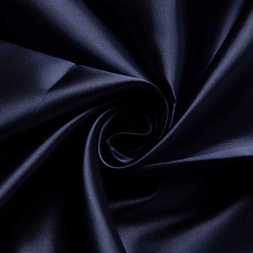 東レ シルックサテン 生地 約122cm×1mカット Col.90 ネイビー系 T880-1