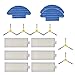 TeKeHom - Kit di accessori di ricambio per aspirapolvere robot IKOHS netbot S12 in materiale premium, 6 filtri + 6 spazzole laterali + 3 mossini