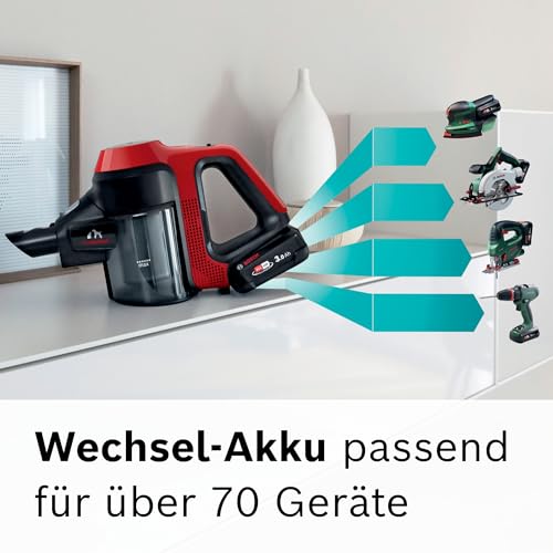 Bosch Akku-Staubsauger Unlimited 7, ProAnimal, kabellos, BKS711PET, Rot – Ansicht 7