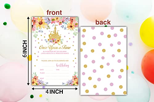 Once Upon A Time Birthday Party Invitation - Fairy Tale Birthday Invites - Bday Invite Ideas For Girls Boys Adult Kids - 20 Fill-In Invitation Cards With 20 Envelopes (Invite C001) #TOP1