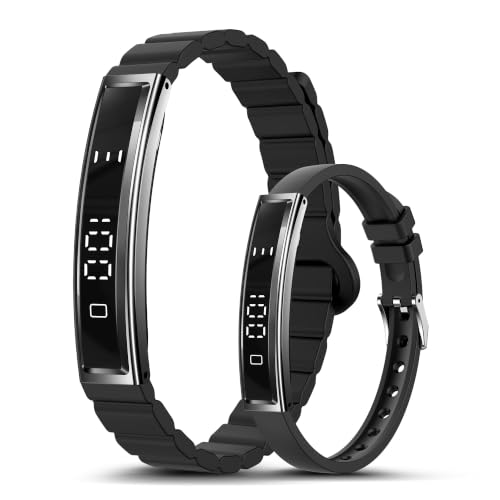 Image of Smart Bracelet for Women & Men, Health Activity & Fitness Tracker | Sleep Tracking, 24 /7 Heart Rate & Stress Monitor, Slim 16g Lightweight, 7-10 Day Battery, Free App, No Subscription, 2 Bands