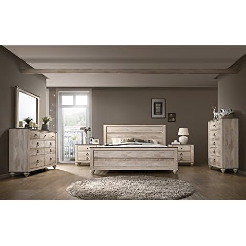 Imerland White Wash Queen Bedroom Set Cover