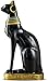 LULUDP - Ornamenty Black Resin kreatywna rzeźba egipski kot ręcznie robiona statuetka dom salon szafka na wino weranda biuro pomieszczenie pomieszczenie sztuka ornamenty retro dekoracyjna rzeźba