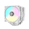 KINGCOOL Iron Wind 120 ARGB CPU Air Coolor, 6 Heat Pipes & Dual Towers, Dual 120mm PWM Fans, 1800 RPM Speed, ARGB Lighting, PC Cooler for AMD AM4 AM5/ Intel LGA 1851/1700, White