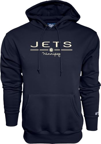 Blue 84 Winnipeg Jets NHL Officially Licensed Hooded Sweatshirt Throwback, Team Color, Large