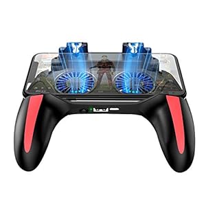 fasient Dual Cooling Fans Handy-Game-Controller, ergonomisches Smartphone-Gamepad mit 2500 mAh/5000 mAh Powerbank für 4,7-6,5-Zoll-Telefone(5000mAh)