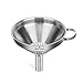 Cheflikes Stainless Steel Kitchen Funnel- 5-Inch Capacity- Removable Strainer IncludedSuitable For Both Liquids, Solids & Powder- Filter For Cooking Oils & Fluids
