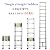 12.5 FT Aluminum Telescoping Ladder Collapsible Extension Ladder with Traceless Alu Tube Design Spring Loaded Locking Mechanism Aluminum Ladder for Outdoor Indoor Use 330 LB Capacity, EN131 Certified