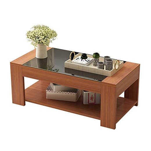 Mesa de Centro Mesa de centro de la mesa de comedor de la mesa de comedor del Ministerio del Interior de la mesa de centro de cristal moderada larga minimalista moderna Mesa de Café ( Color : A )