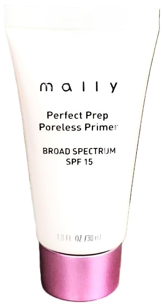 Perfect Prep Poreless Face Primer Mally – Hydrating Mattifying Makeup Base – Pore Minimizer Oil-Free Moisturizer for Flawless Long-Lasting Foundation Age-Defying Cosmetics Skin Smoother 1oz Tube