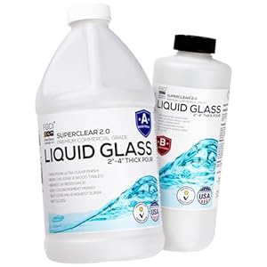 Deep Pour Epoxy Resin Liquid Glass 0.75 Gallon / 96 oz Kit, 2-4 inch Super Clear Amazing Flow Casting Resin Kit, High Temp Heat UV Resistant Food Safe Epoxy, Bubble Free Low Viscosity