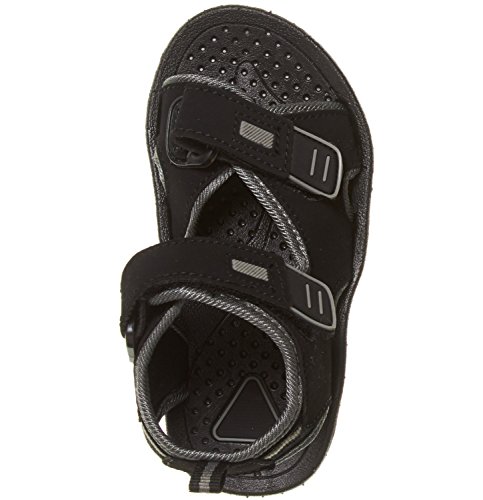 Skysole Boys Double Adjustable Strap Lightweight Sandals Black/Grey 5/6 US Toddler - Thumbnail 6
