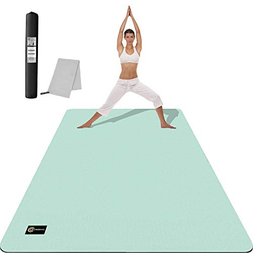 CAMBIVO Esterilla Yoga Extra Grande, Yoga Mat Antideslizante Colchoneta Fitness para Hombre y Mujer, Colchoneta Gimnasia para Ejercicio en Casa, Yoga, Pilates, Deporte (182 x 122 x 0,6 cm)