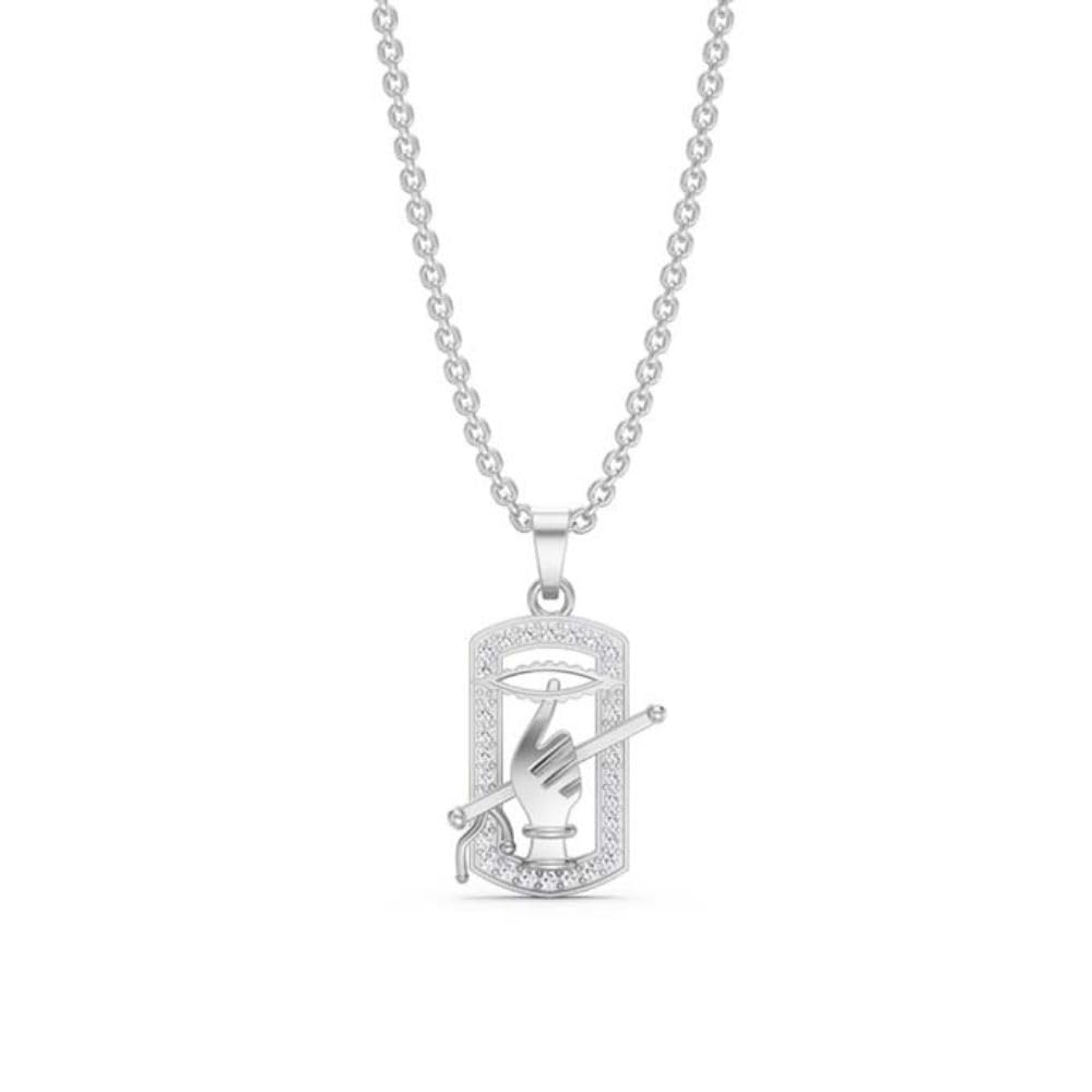 925 Silver Krishna Chakra Pendant for Women & Girls | Minimal Daily Wear Design | Silver Jewellery With Authenticity Certificate | Gift for Girlfriend Wife | With Chain Pendant,(MH-P-33)-image-8