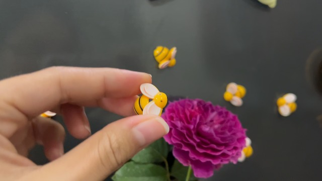Set 10 Imán Abeja Decorativo 0.8 pulg Resina Para Nevera miniatura 7