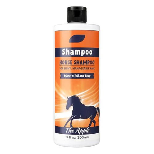 Champú Horse Mane y Cola, champú para melena, acondicionador de cola y melena, 500 ml, solución de baño de ducha, limpiador de abrigo, brillo, relajación, suciedad y polvo, reduce la rotura