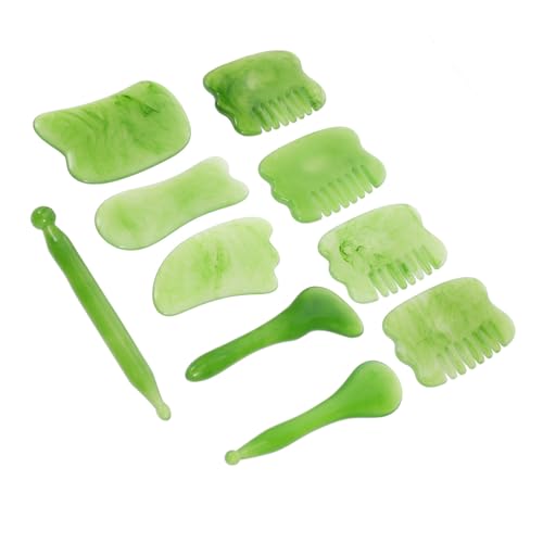 Didiseaon 1Set Massage Facial Beauty Tools with Storage Bag for Neck Arms Body Safe Scraping Plates for Relief Muscle Reduction