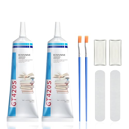 120ml Pegamento para Libros, Pegamento Flexible para Encuadernación de Libros, Pegamento Modelismo, Impermeable y Flexible para Reparar y Pegar Libros, Sobres, Tarjetas de Manualidades - Transparente