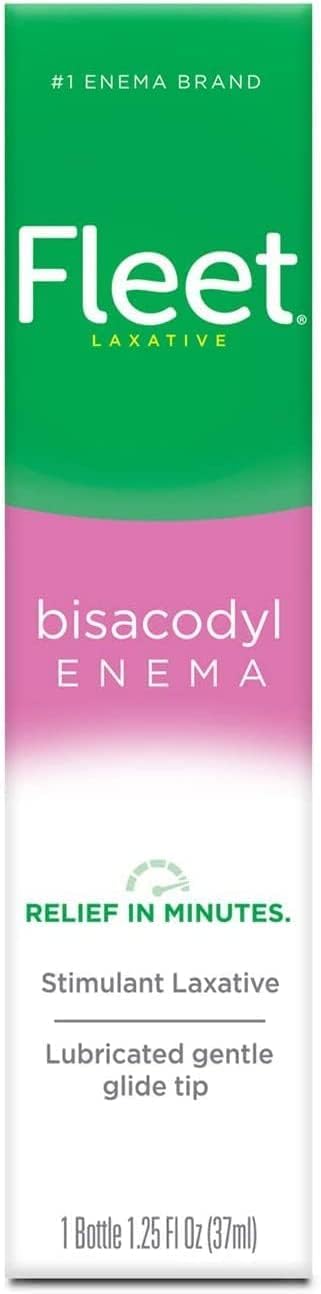 Fleet Laxative Bisacodyl Enema, 1.25 fl oz (Pack of 5)