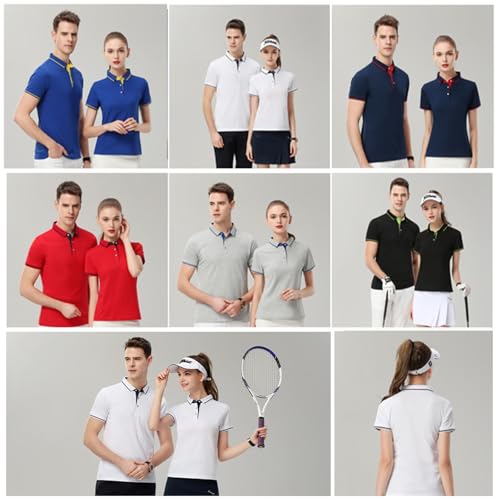 Camiseta Hombre P-eugeot, Po.lo Camiseta de Tenis de Ajuste Delgado, Ropa Sudoración Ultra Ligera y Transpirable, ajuste(Dark Blue,L)