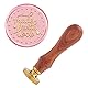 craspire Mit Liebe Gemacht Wachs-Siegel-Stempel, Siegelwachsstempel Retro Holzstempel Wachssiegel 25 mm Abnehmbar Messingdichtung Holzgriff Für Umschläge Einladungen Hochzeit Verschönerung Flasche