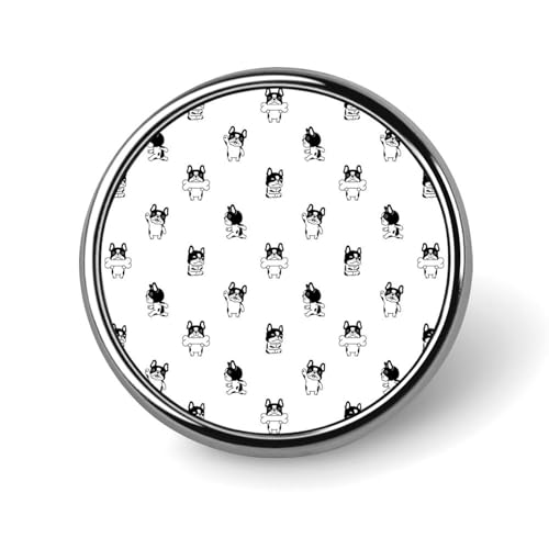 バッジ 円形 徽章 犬柄 ボストンテリア犬 缶バッジ 胸章 ピンバッチ ボタンブローチ 25mm おしゃれ ネクタイピン コレクション バッグ飾 帽子 胸飾り かばん掛け 工芸品 取付簡単 男女兼用 プレゼント