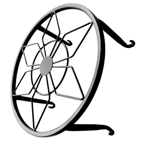 LALADEFIEE Estante para Plantas de Hierro Negro de 28 CM, Soporte para Jardineras Metálico, Adecuado para Uso en Interior y Balcón